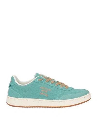 Acbc Man Sneakers Turquoise Size 10 Textile Fibers In Blue