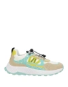 Acbc Woman Sneakers White Size 7 Leather, Textile Fibers