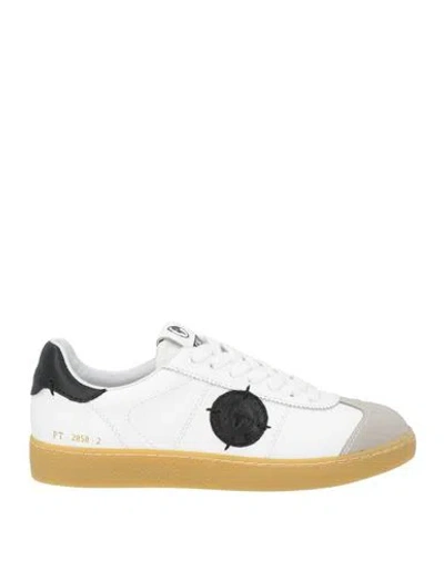 Acbc Woman Sneakers White Size 7 Leather, Textile Fibers