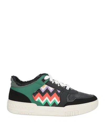 Acbc X Missoni Woman Sneakers Black Size 8 Textile Fibers