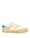 Acbc X Philippe Model Man Sneakers White Size 9 Soft Leather In White