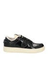 ACBC X PHILIPPE MODEL ACBC X PHILIPPE MODEL WOMAN SNEAKERS BLACK SIZE 7 LEATHER, TEXTILE FIBERS