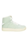 Acbc X Philippe Model Woman Sneakers Light Green Size 8 Leather, Textile Fibers In Green