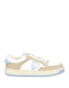 Acbc X Philippe Model Woman Sneakers Sand Size 6 Leather, Textile Fibers In Beige