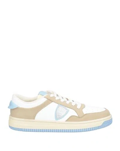 Acbc X Philippe Model Woman Sneakers Sand Size 6 Leather, Textile Fibers In Beige