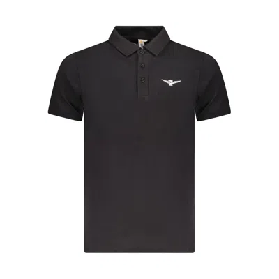 Accademia Militare Black Cotton Polo Shirt