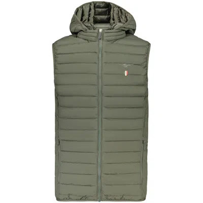 Accademia Militare Green Polyester Sleeveless Jacket