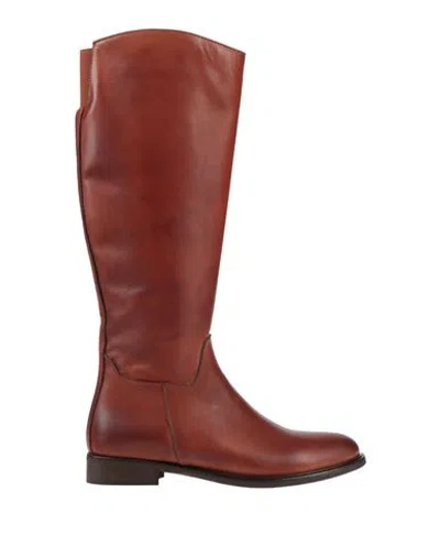 Accademia Woman Boot Brown Size 10 Leather