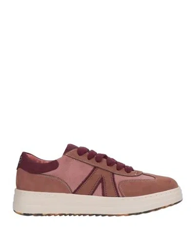 Accademia Woman Sneakers Antique Rose Size 9 Leather, Textile Fibers In Pink