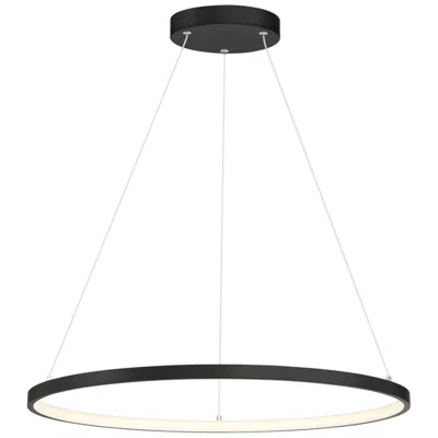Access Anello 23 1/2" Wide Matte Black Led Ring Pendant Light
