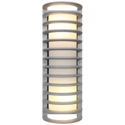 Access Bermuda 16 3/4"h Satin Led Outdoor Wall Light W/ Cage Shade