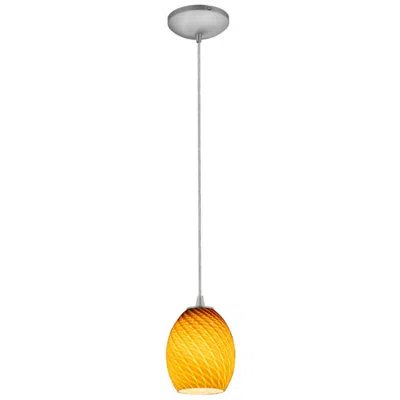 Access Brandy Firebird 6" Wide Brushed Steel Led Mini Pendant