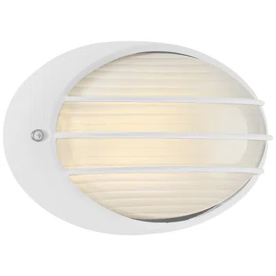 Access Cabo 5 1/4" High White Oval Led Outdoor Wall Light
