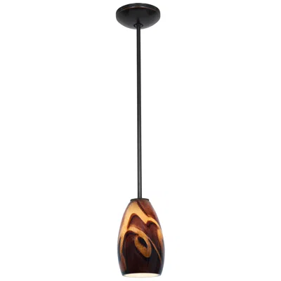 Access Champagne 5" Wide Oil-rubbed Bronze Led Mini Pendant