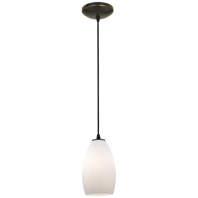 Access Champagne - E26 Led Cord Pendant - Oil Rubbed Bronze Finish - Opal Glass