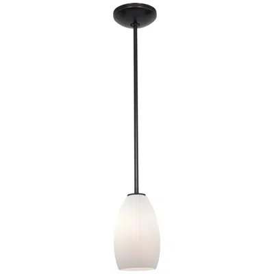 Access Champagne - E26 Led Rod Pendant - Oil Rubbed Bronze Finish - Opal Glass