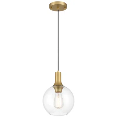 Access Chantelle 8" Wide Antique Brushed Brass Pendant