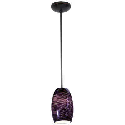 Access Chianti 4 3/4" Wide Oil-rubbed Bronze Art Glass Mini Pendant
