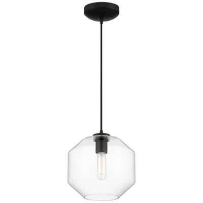 Access Clarity Short Black Led Pendant