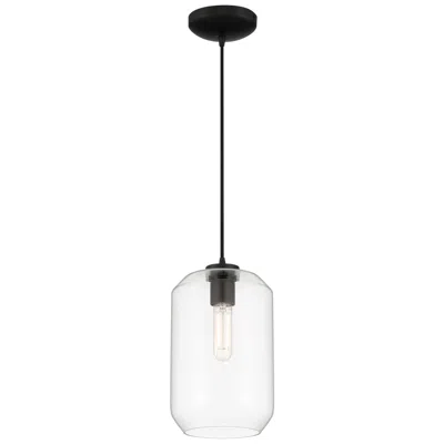 Access Clarity Tall Black Led Pendant
