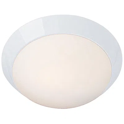 Access Cobalt - 2-light 13" Flush Mount - White Finish - Opal Glass Shade