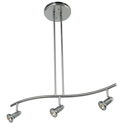 Access Cobra - 3-light Spotlight Pendant - Brushed Steel Finish