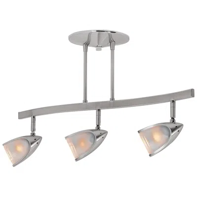 Access Comet - 3-light Dimmable Led Semi-flush - Brushed Steel Finish - Opal Glass