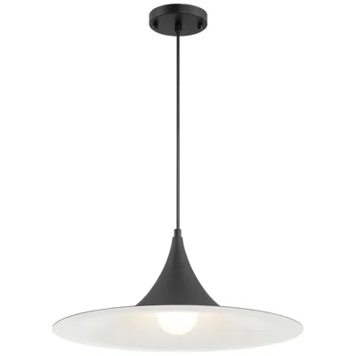 Access Costa 19" Wide Matte Black  Led Pendant In White