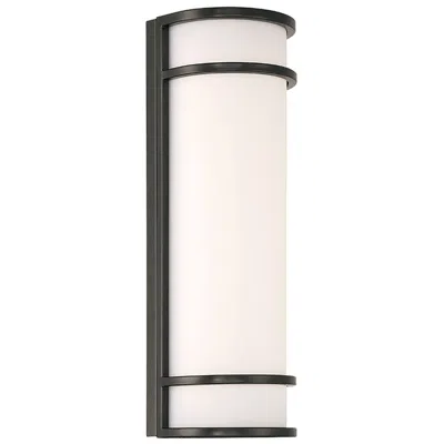 Access Cove Dual Voltage 18" High Black Led Wall Sconce