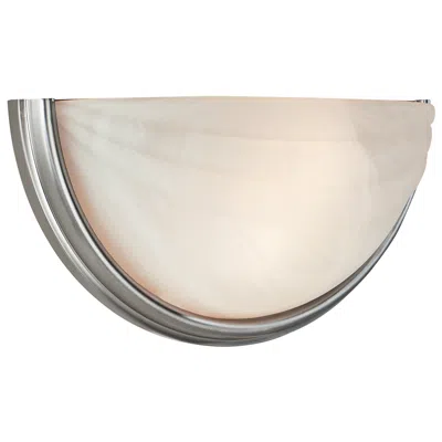 Access Crestâ - 2-light Wall Sconce - Satin Finish - Alabaster Glass Shade In Gray