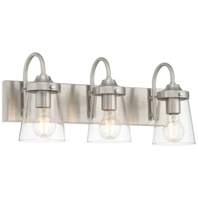 Access Dickens 20.5" Wide 3-light Brushed Steel Bath/vanity