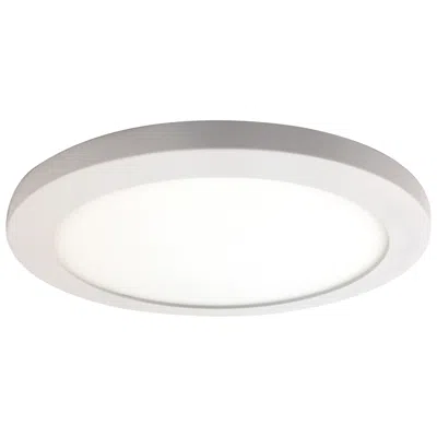 Access Disc - Led Round Flush Mount - Small - White Finish - Acrylic Lens