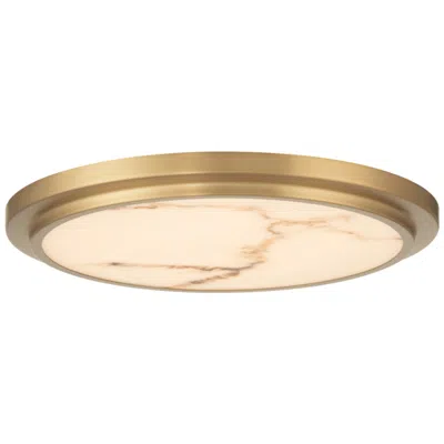 Access Elanor 12" Wide Antique Brushed Brass Led Flush Mount