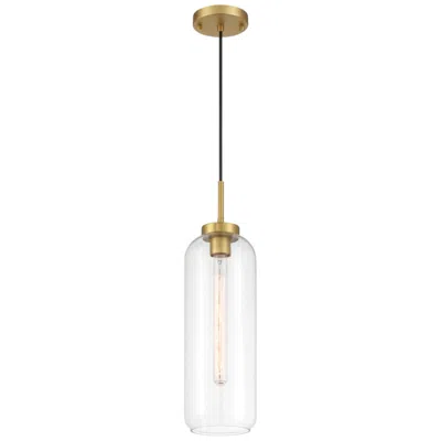 Access Elle 6" Wide Antique Brushed Brass Pendant