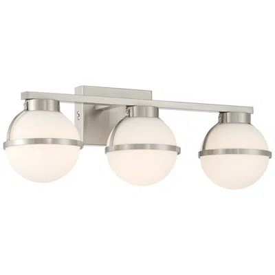 Access Emma 21" Wide 3-light Brushed Steel Led Bath/vanity In Silver