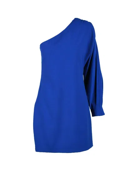 Access Fashion Blue Mixed Fabric Dress
