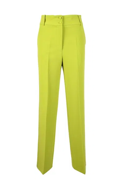 Access Fashion High-waisted Straight-leg Trousers In Vibrant Apple Green