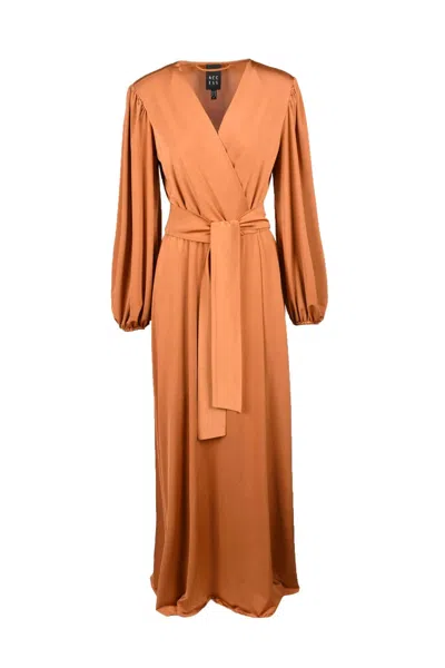 Access Fashion Midi-length Dress With Wrap Bodice In Multi