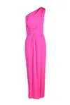 Access Fashion One-shoulder Midi Dress In Pink