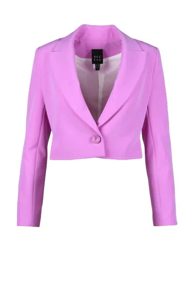Access Fashion Purple Cropped Recycled Polyester Jacket