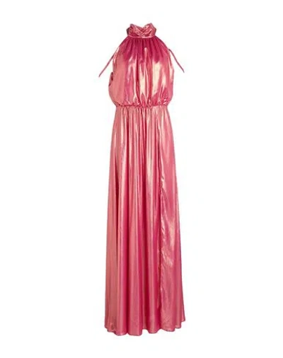 Access Fashion Woman Maxi Dress Pink Size L Polyester
