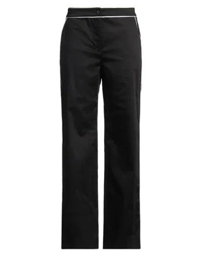 Access Fashion Woman Pants Black Size L Cotton, Elastane