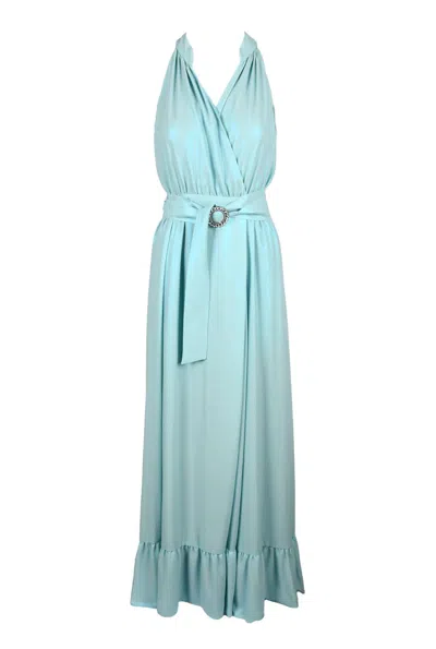 Access Fashion Women's Long Dress - Aqua Green In Blue