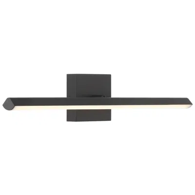 Access Float 18 1/4"w Matte Black Led Adjustable Vanity Bath Light