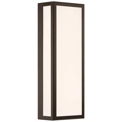 Access Geo Dual Voltage 18" High Bronze Led Outdoor Wall Light In Brown