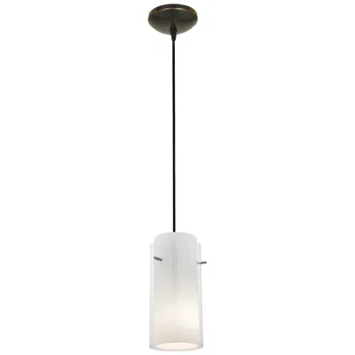 Access Glass'n Glass Cylinder - E26 Led Cord Pendant - Bronze Finish, Clear Op