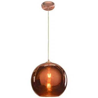 Access Glow 12" Wide Brushed Copper Pendant W/ Copper Shade