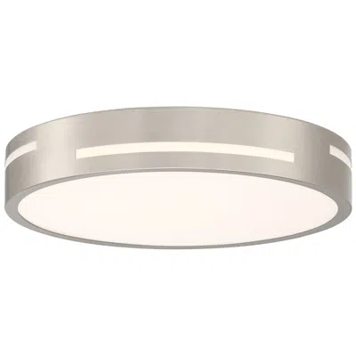 Access Harmony 15" Wide Brushed Steel Led Ceiling Light In Silver
