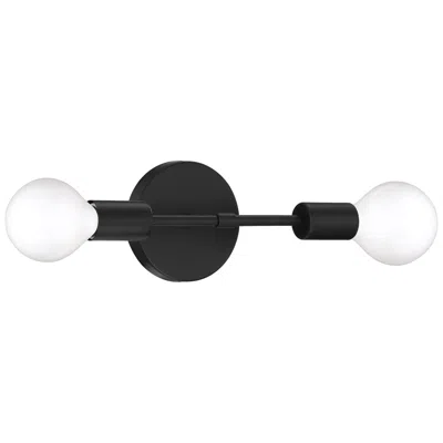 Access Iconic G 5" High Matte Black 2 Light Led Wall Sconce With
