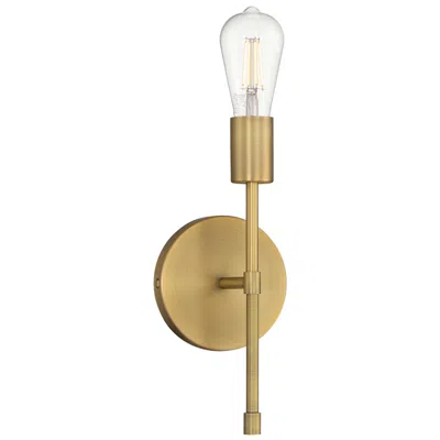 Access Iconic Ii 11" High Antique Brushed Brass Led Wall Sconce